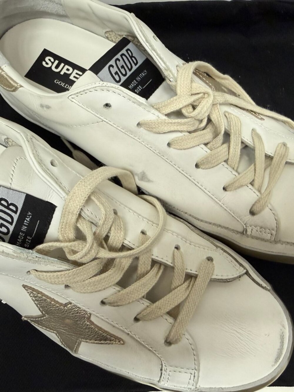 Women's Golden Goose Super-Star sneakers white / gold, size 40, excellent condit - Picture 14 of 14